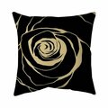 Fondo 26 x 26 in. Black Rose-Double Sided Print Indoor Pillow FO2793767